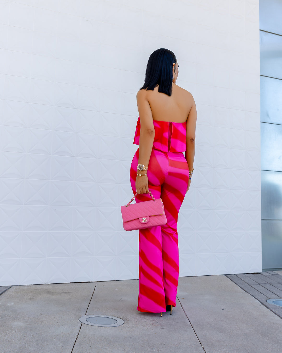 Rosey (Fuchsia/Red Jumpsuit)