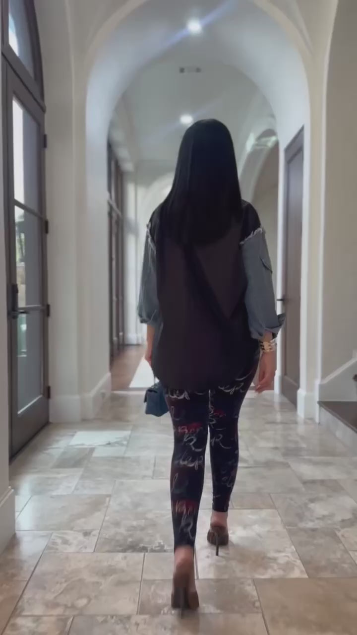 Charmin (Blue/Wine Multi Leggings) ALL SALE ITEMS ARE A FINAL SALE NO EXCHANGE