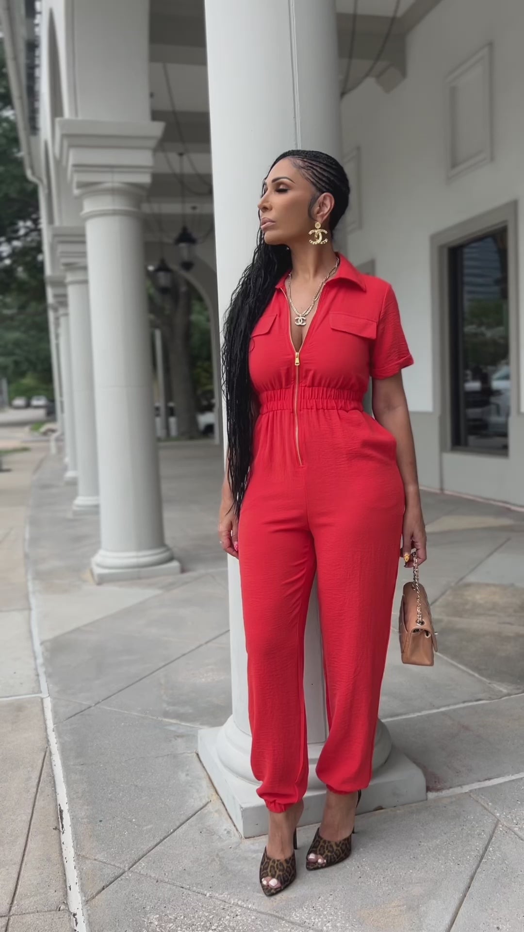 Asher (Coral Jumpsuit)