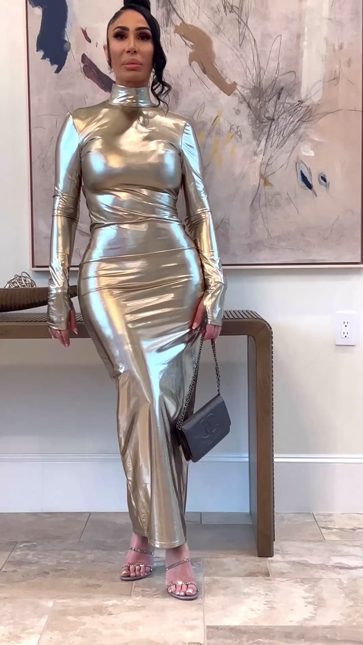 Seductive (Gold Metallic Dress)