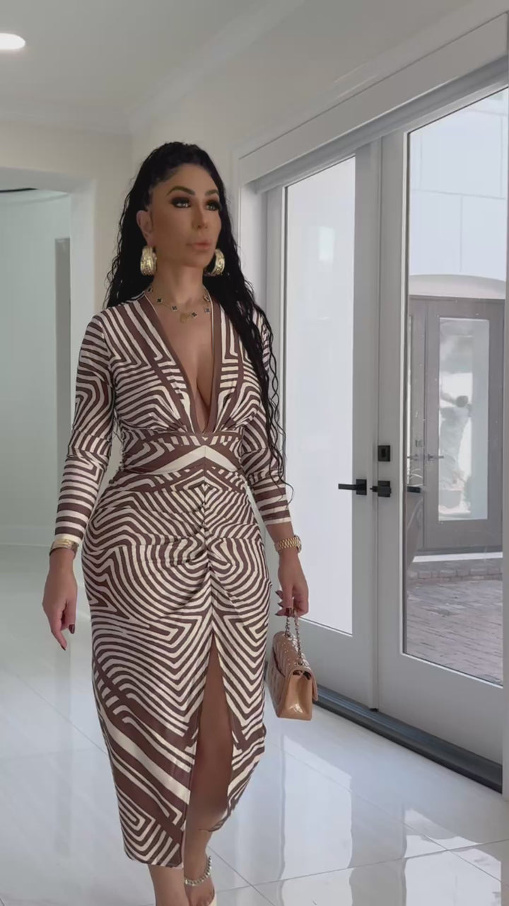 Vanta Too (Brown/White Dress)