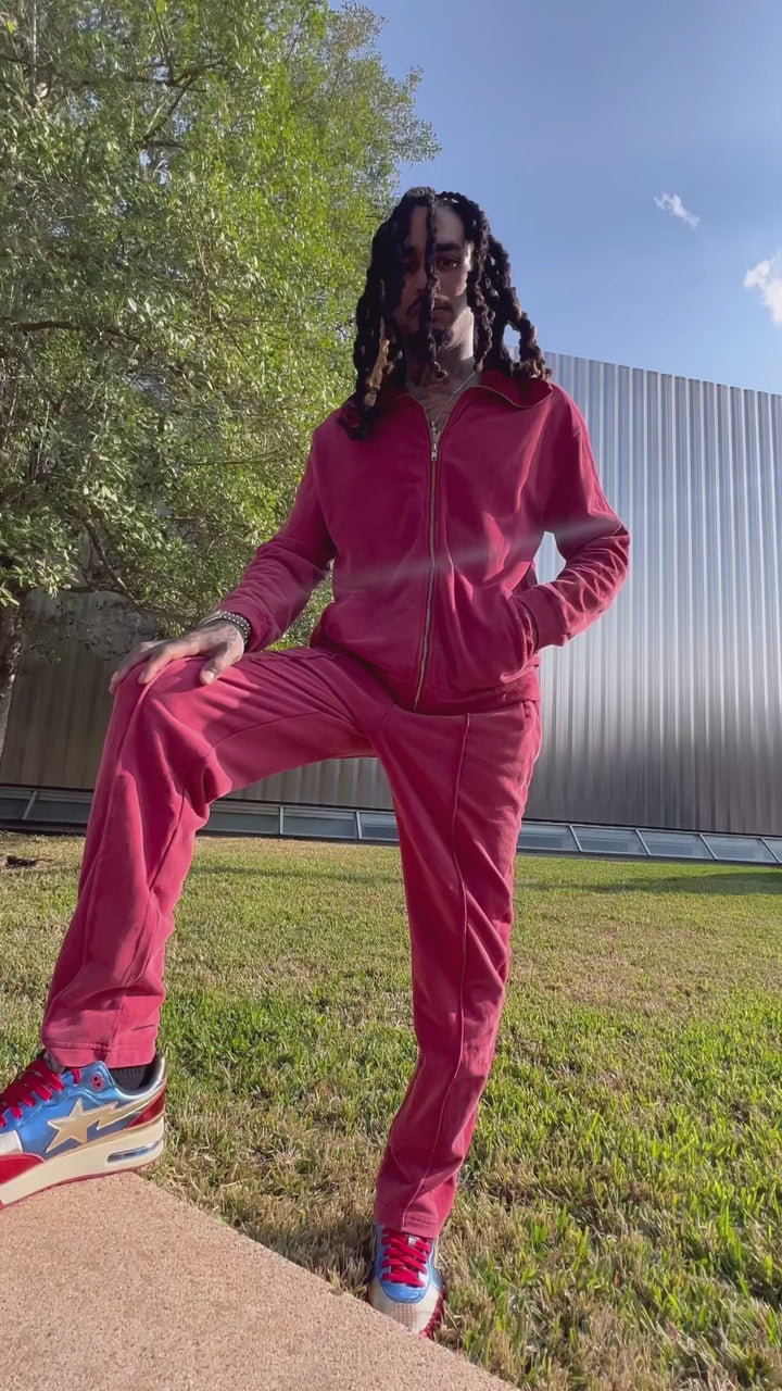 Bush (Burgundy Track Suit Set) ALL SALE ITEMS ARE A FINAL SALE NO EXCHANGE