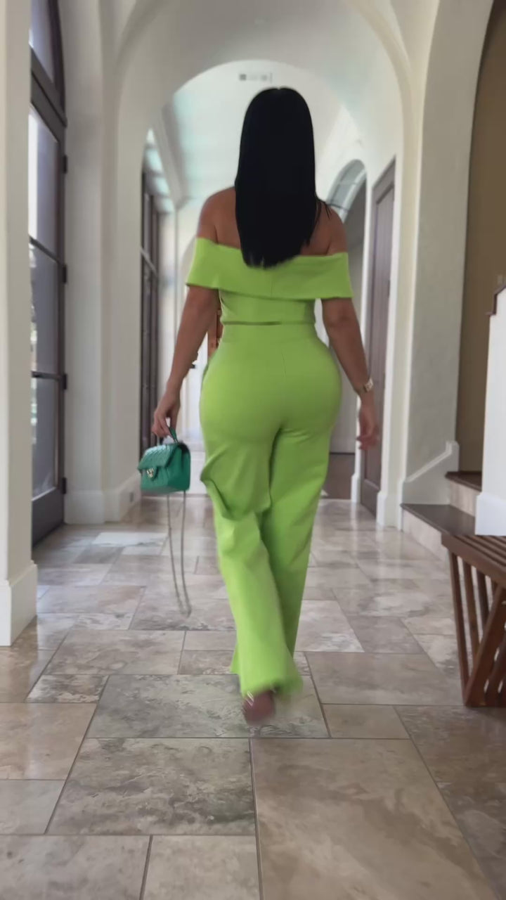 Hadyn (Lime Green Pant Set)