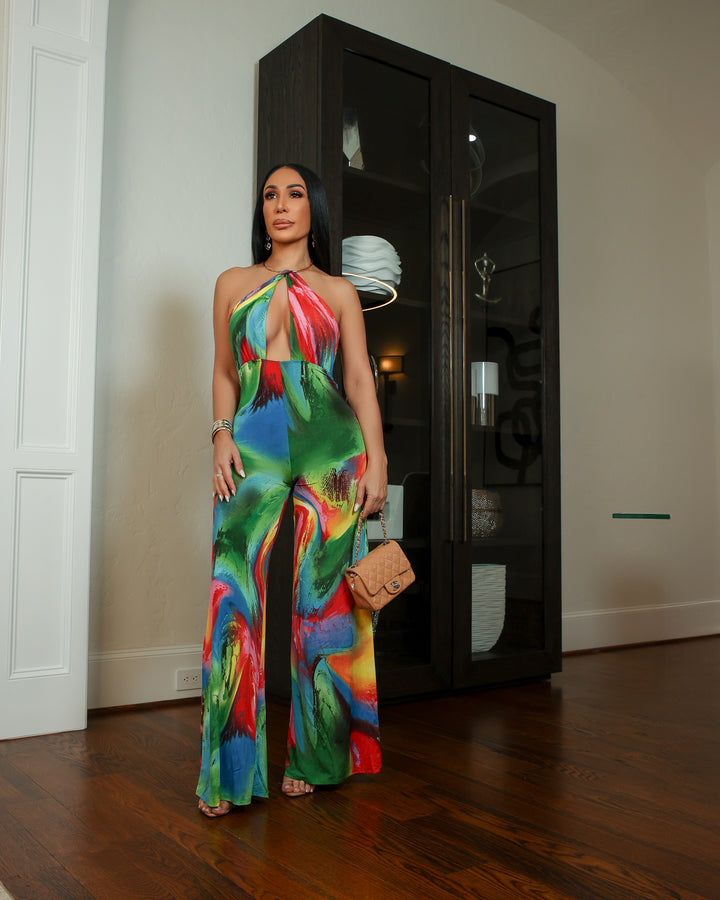 Tala (Green Multi Jumpsuit)