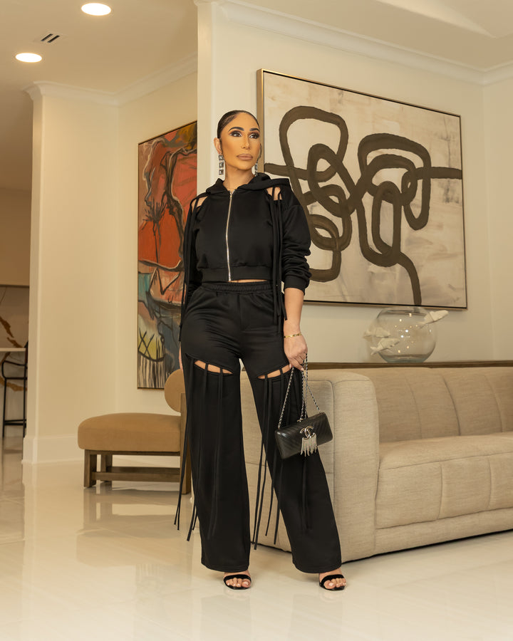 Madera (Black Pant Set)