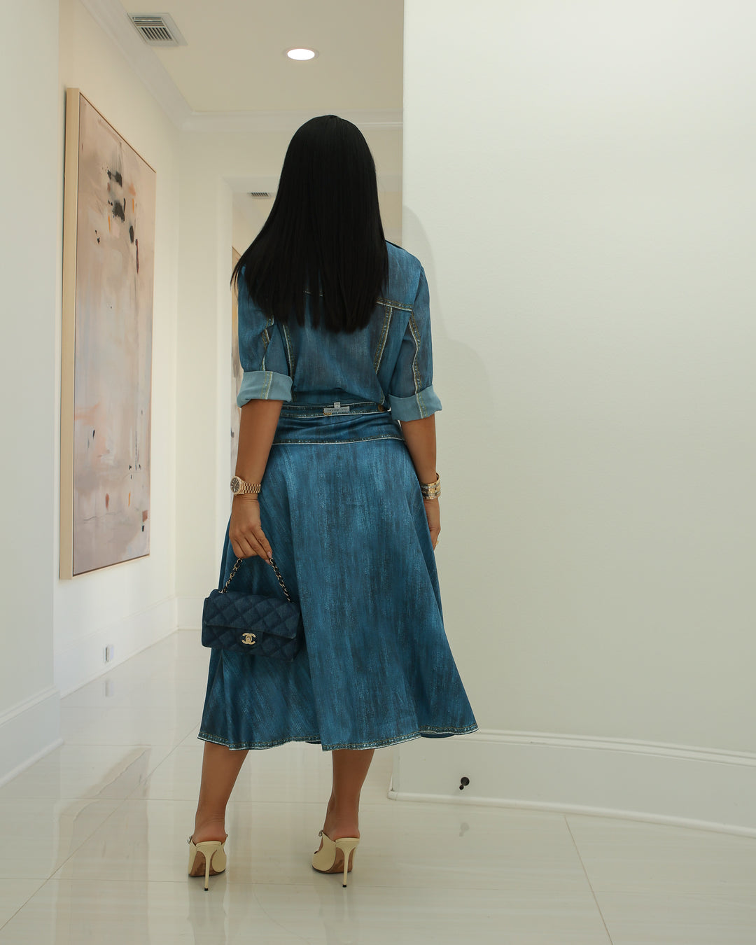 Arroza (Denim Print Skirt Set) PRE-ORDER Ships 9/23