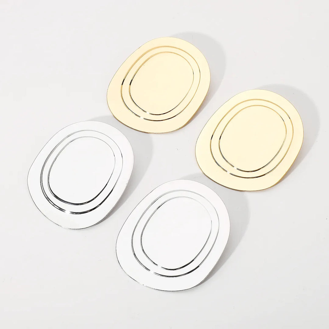 Cliff (Gold Round Earrings) FINAL SALE