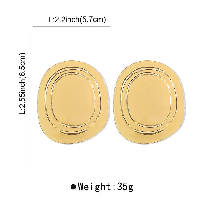 Cliff (Gold Round Earrings) FINAL SALE