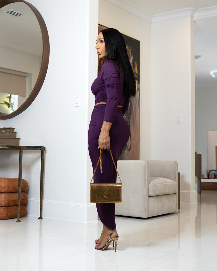 Lonnie (Purple Skirt Set)