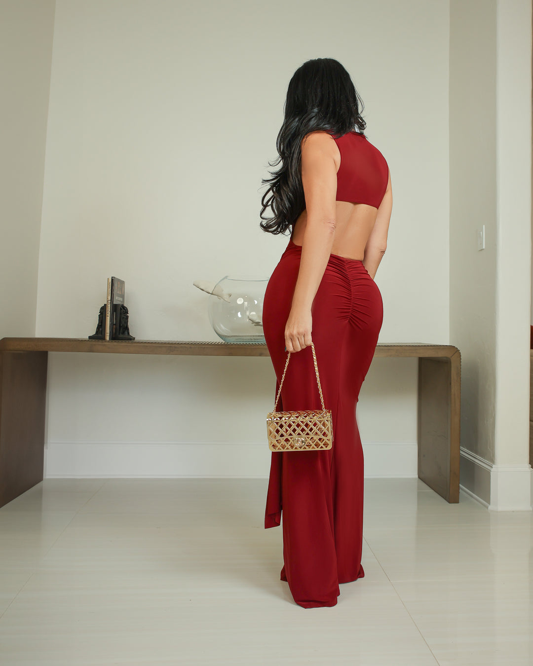 Santiago (Burgundy Maxi Dress)