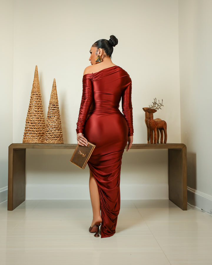 Gaia (Copper Maxi Dress)