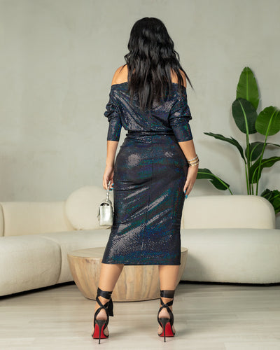 Jewel (Black Sequin Skirt Set)