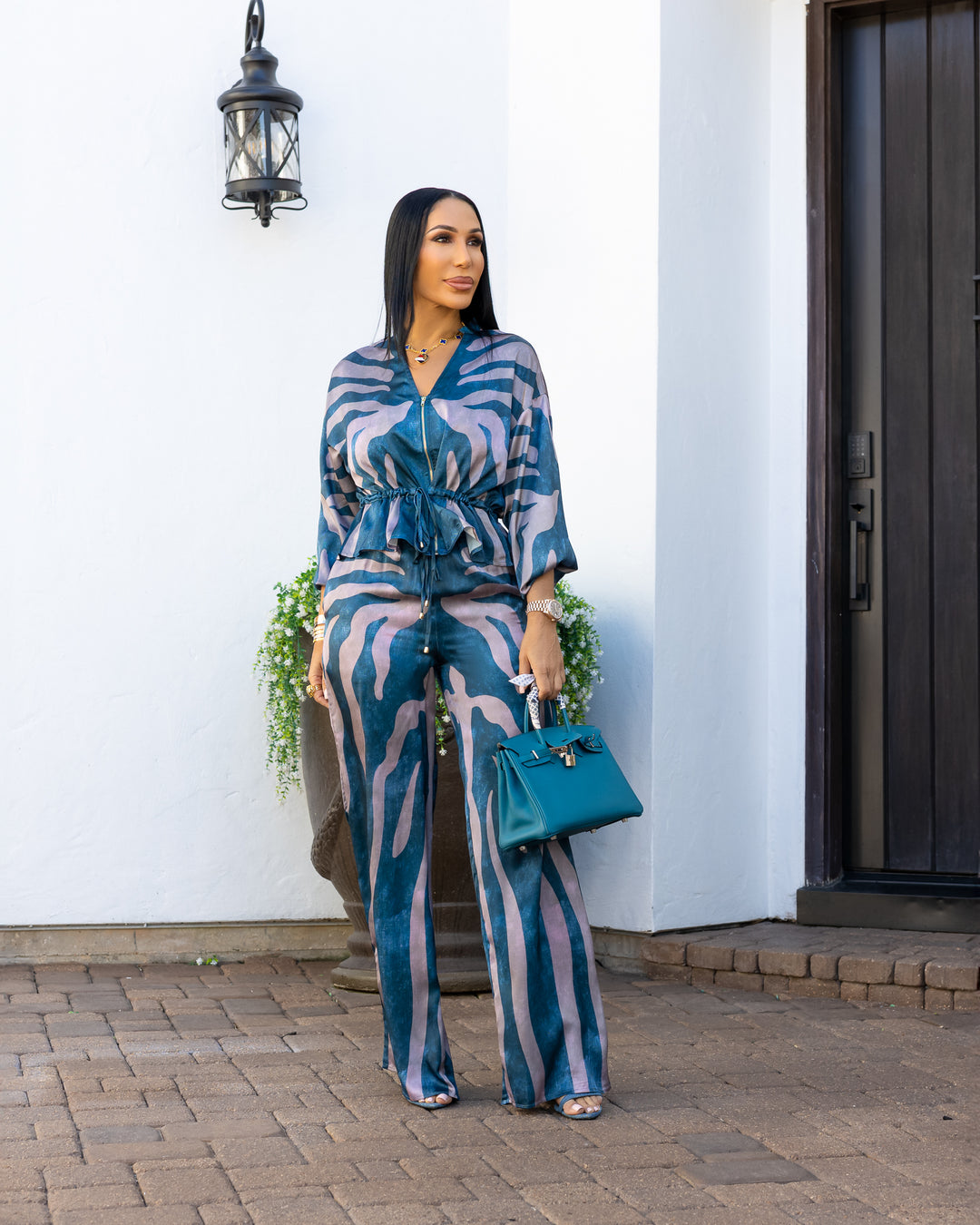 Napolean (Blue/Blush Pant Set)