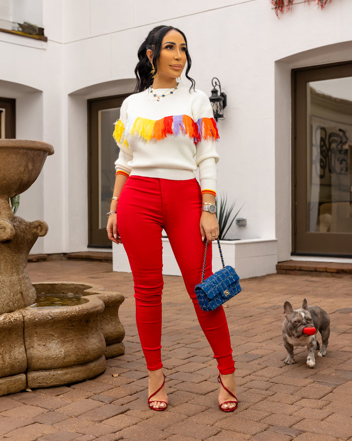 Jojo (Red Denim Jeans)