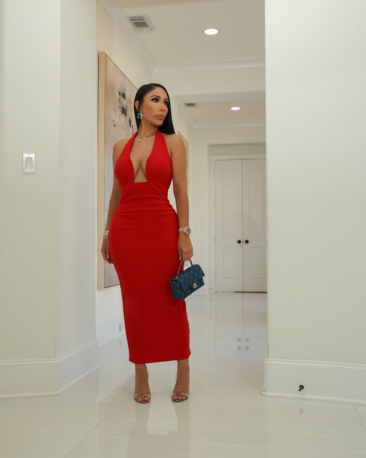 Zion (Red Midi Dress)