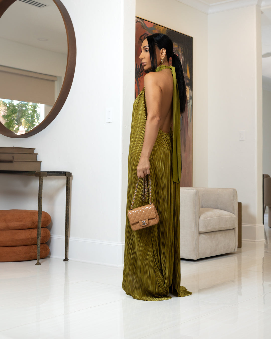 Tika (Chartreuse Maxi Dress)