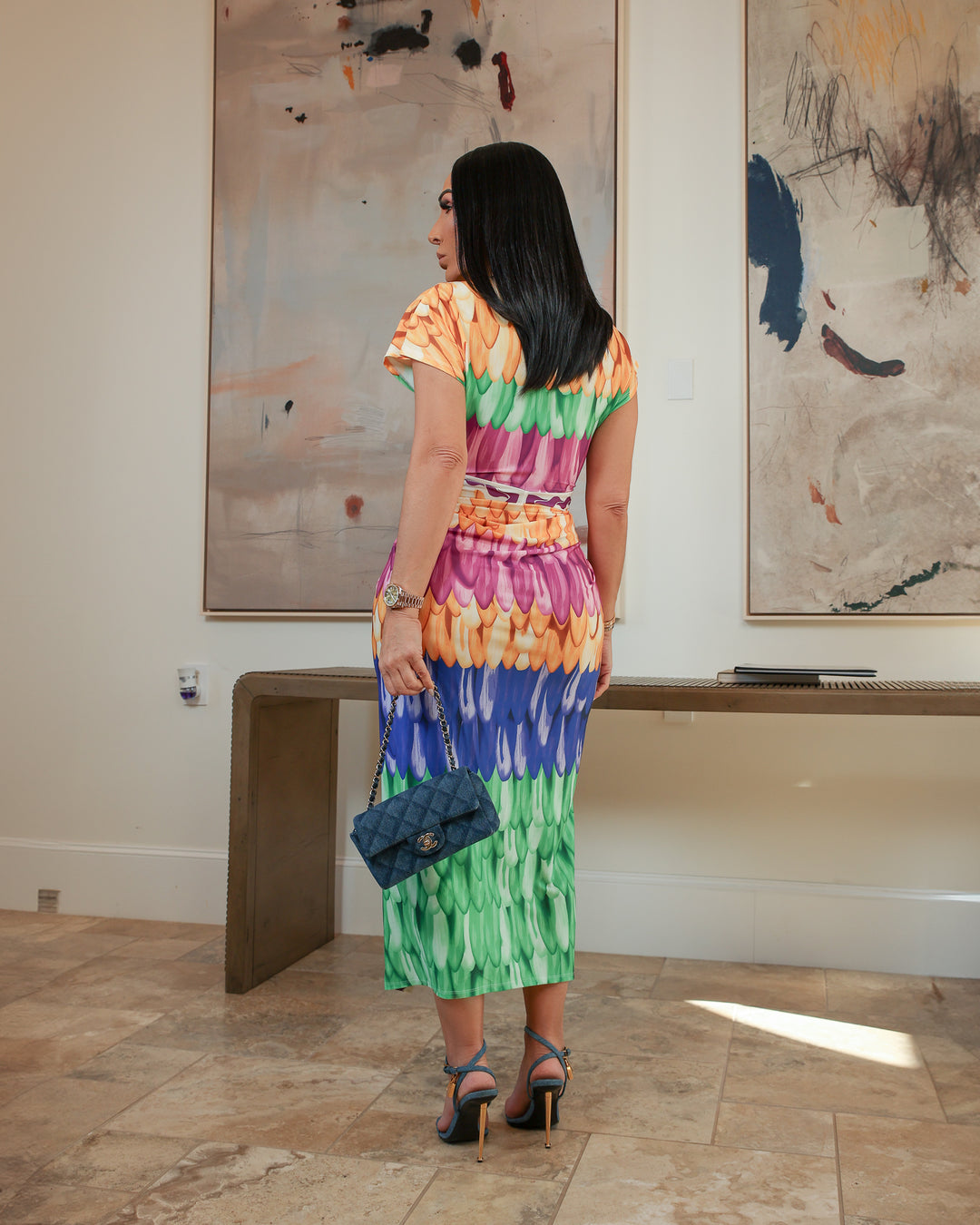 Sinclair (Multi Color Midi Dress)