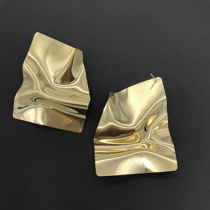 Tani (Gold Pleated Earrings) FINAL SALE