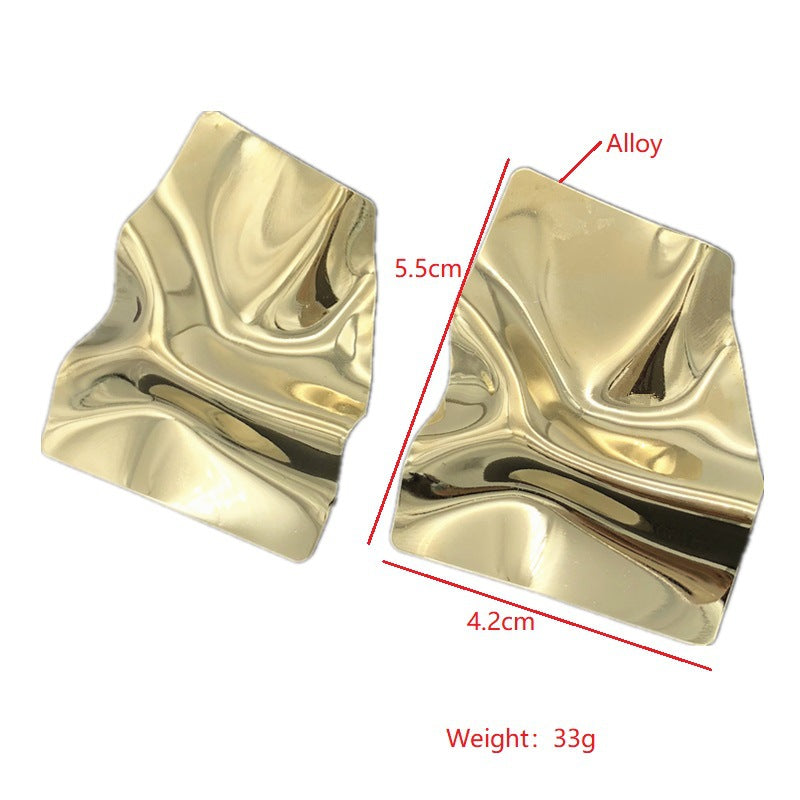 Tani (Gold Pleated Earrings) FINAL SALE