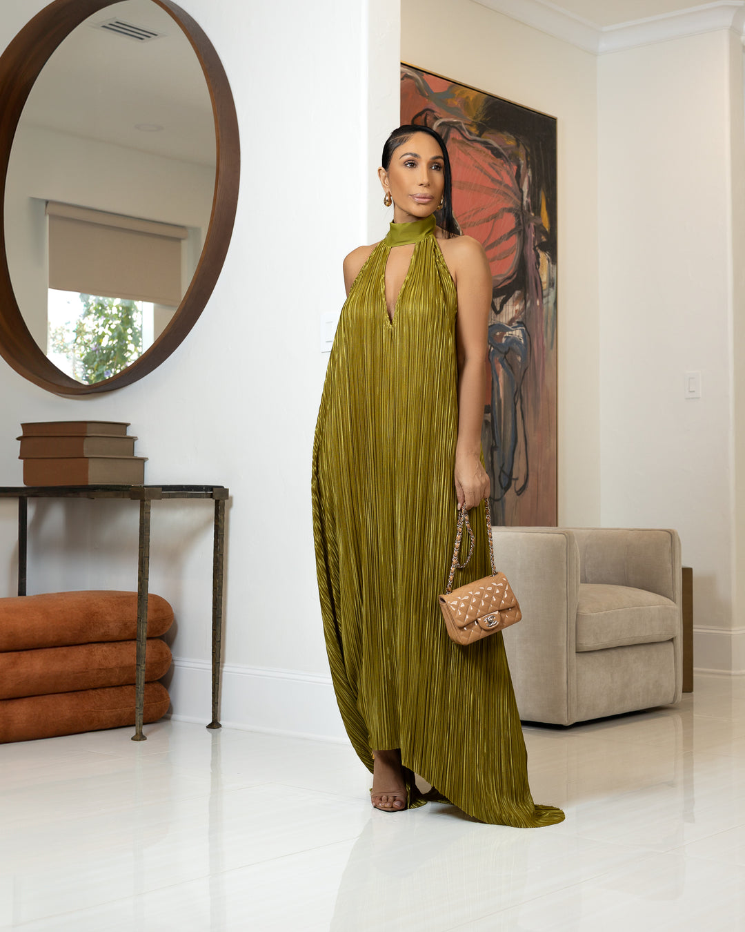 Tika (Chartreuse Maxi Dress)