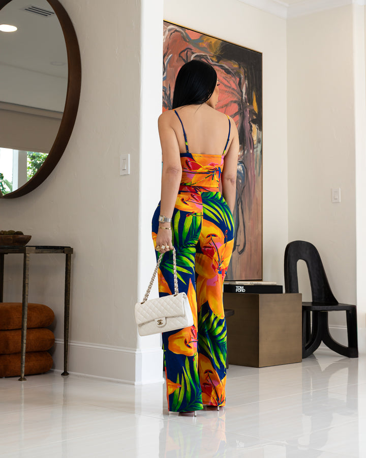 Fletch (Navy Blue Multi Color Jumpsuit)