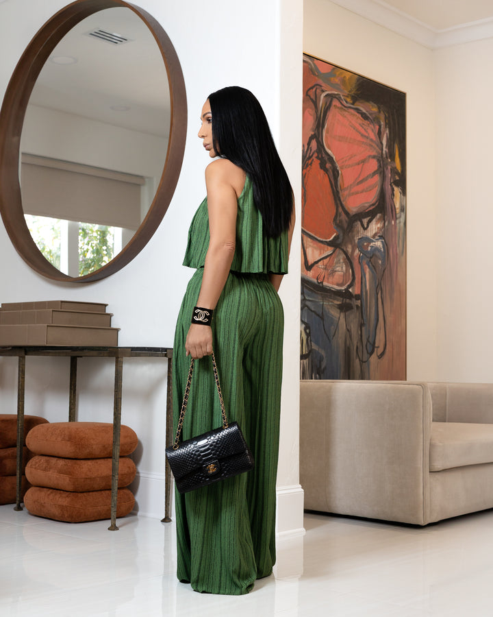 Vita (Olive Green/Black Pant Set)