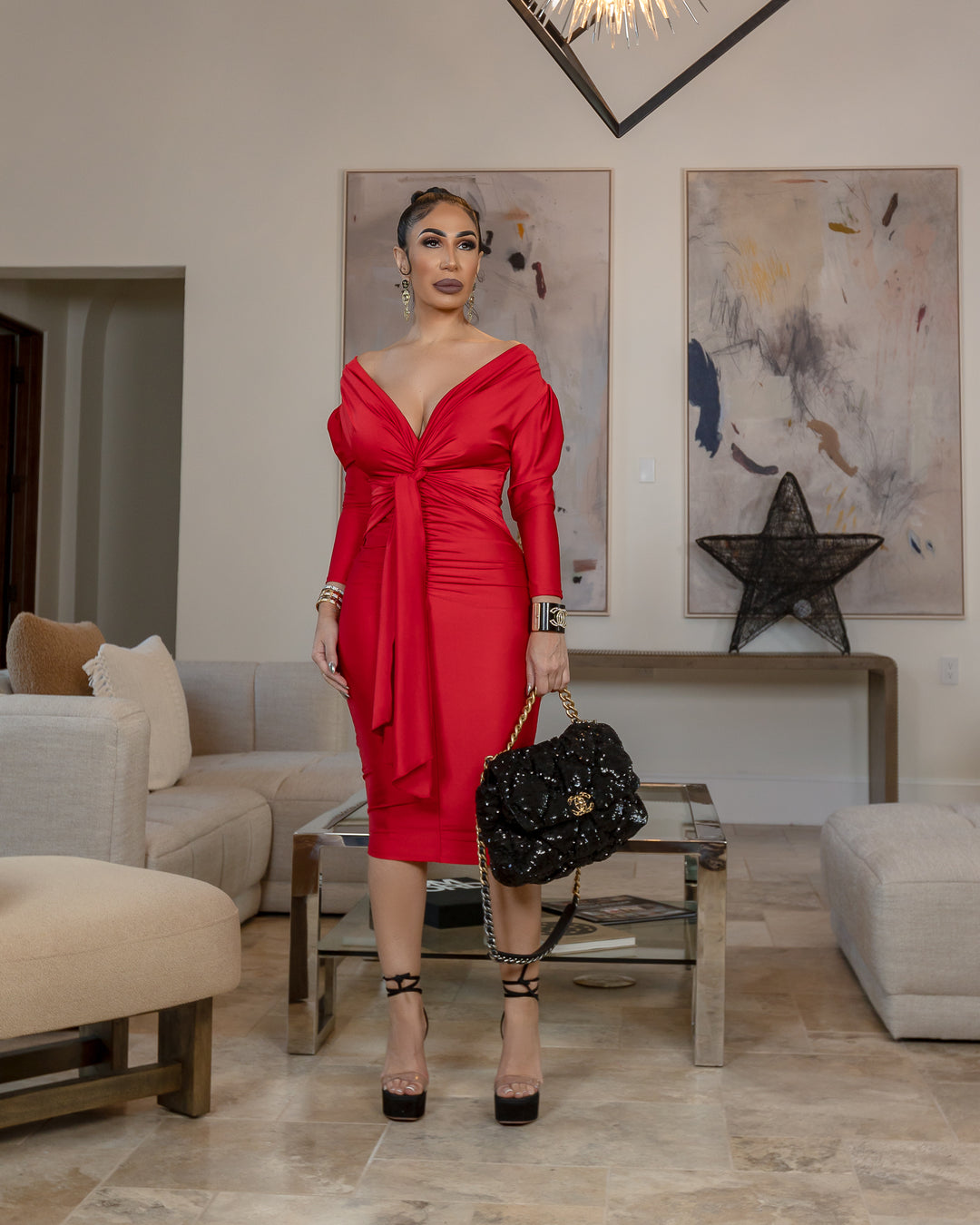 Feline (Red Bodycon Dress) ALL SALE ITEMS ARE A FINAL SALE NO EXCHANGE
