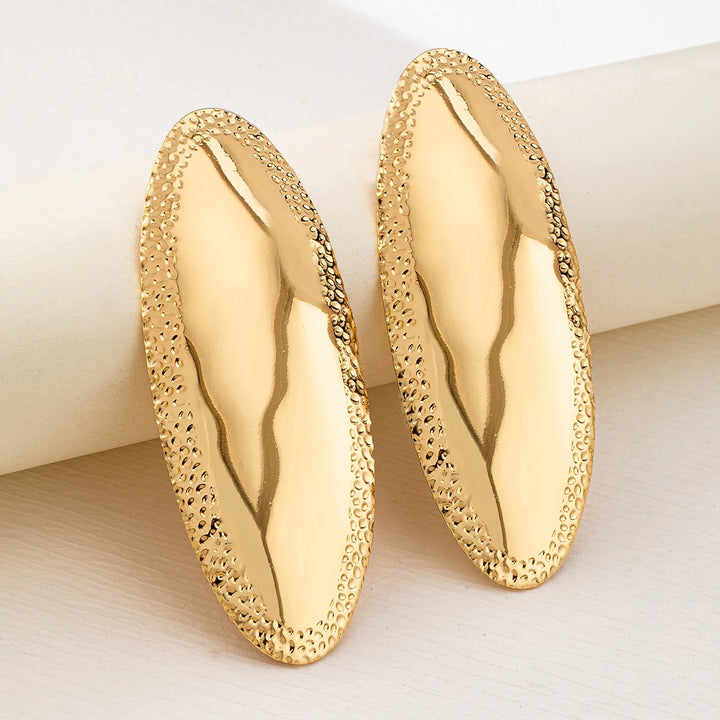 Alizha (Gold Oval Earrings) FINAL SALE