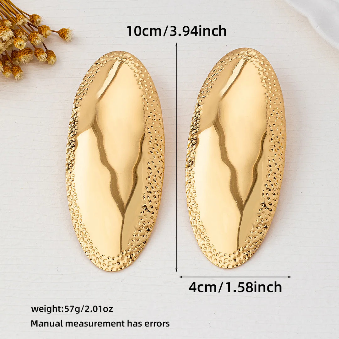 Alizha (Gold Oval Earrings) FINAL SALE
