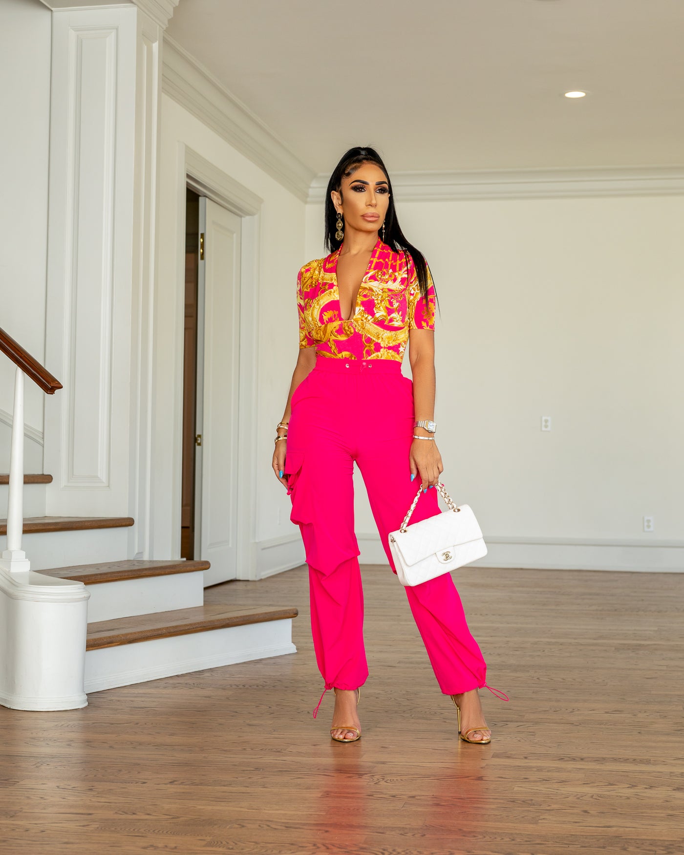 Onika (Fuchsia Cargo Joggers)