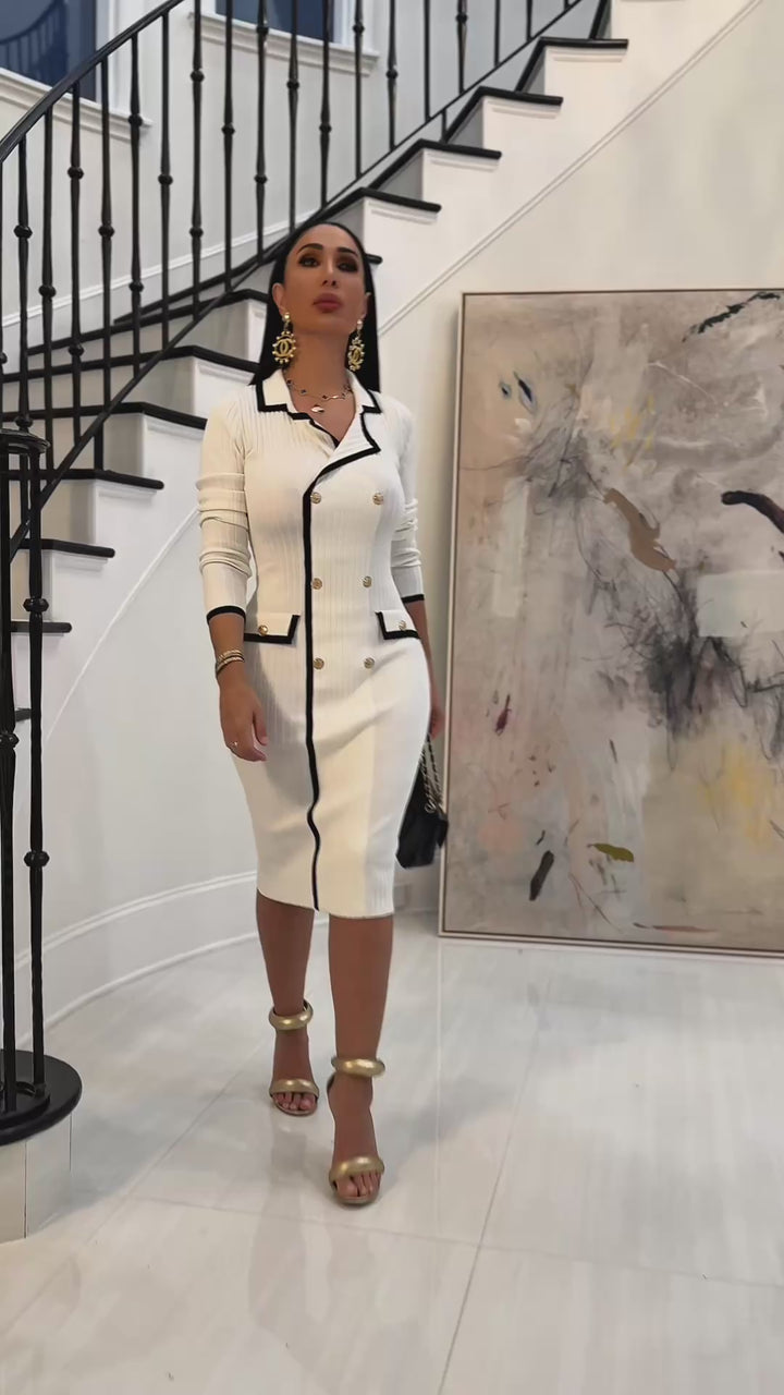 Hamlin (Cream/Black Dress)