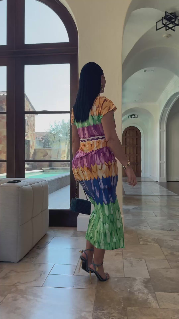 Sinclair (Multi Color Midi Dress)
