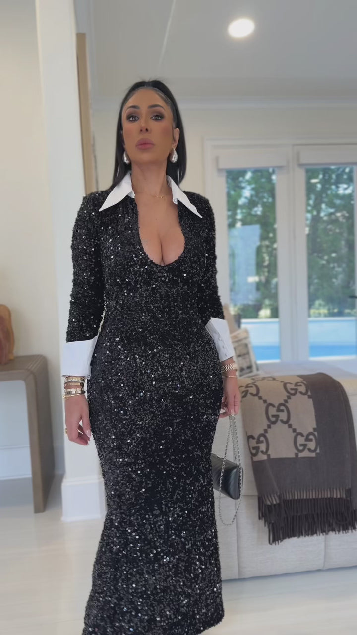 Simon (Black/White Dress) ALL SALE ITEMS ARE A FINAL SALE NO EXCHANGE