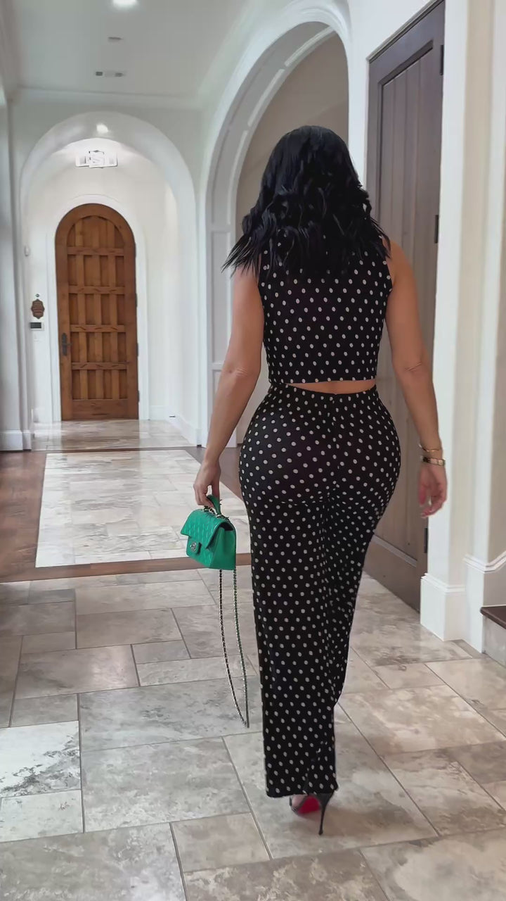 Asteria (Black/White Pants Set)