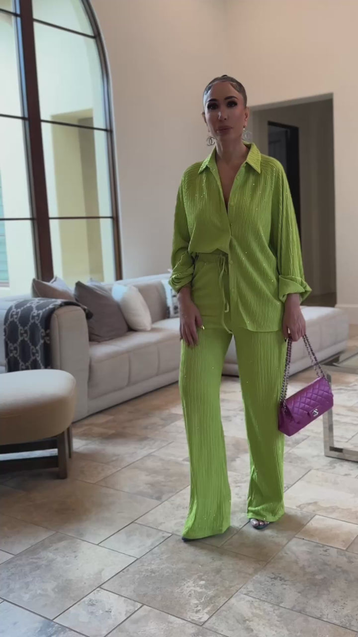 Slone (Lime Pants Set)