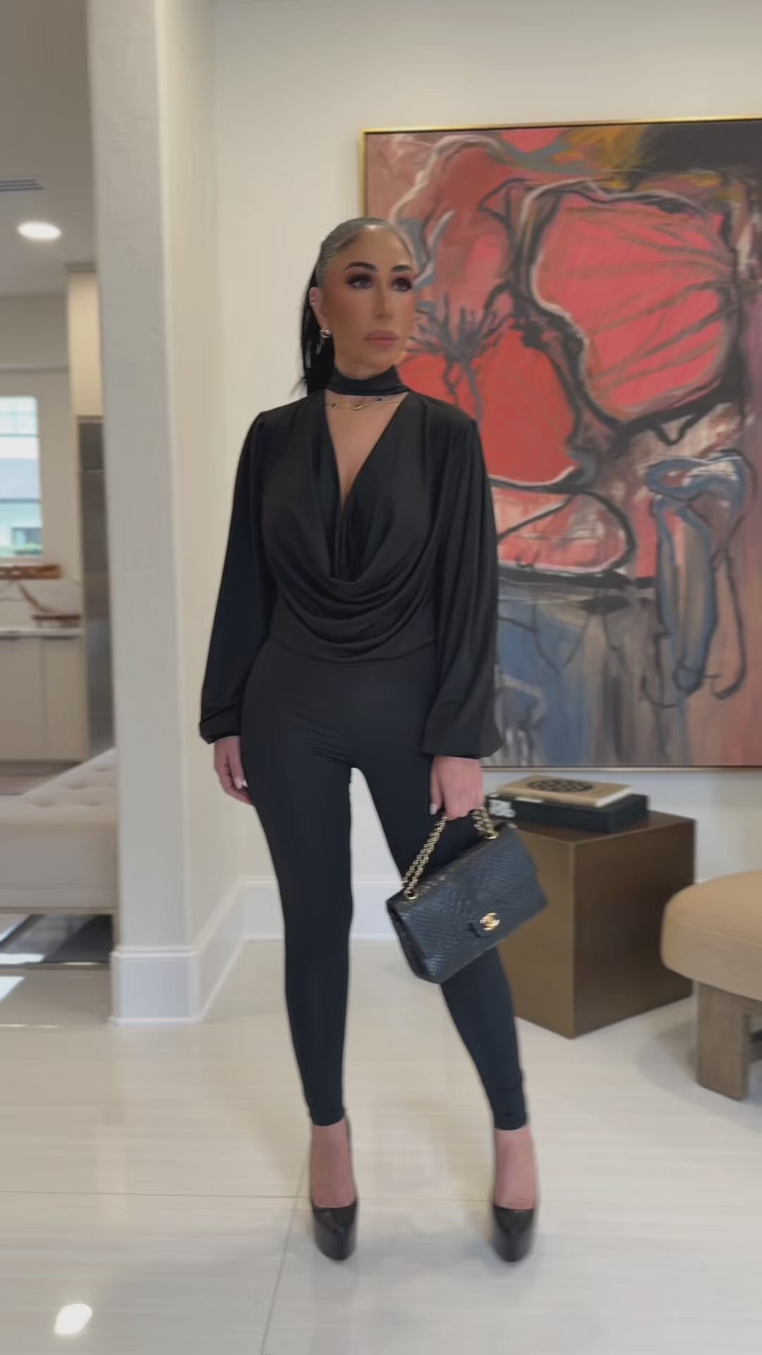 Teddy (Black Draped Set)