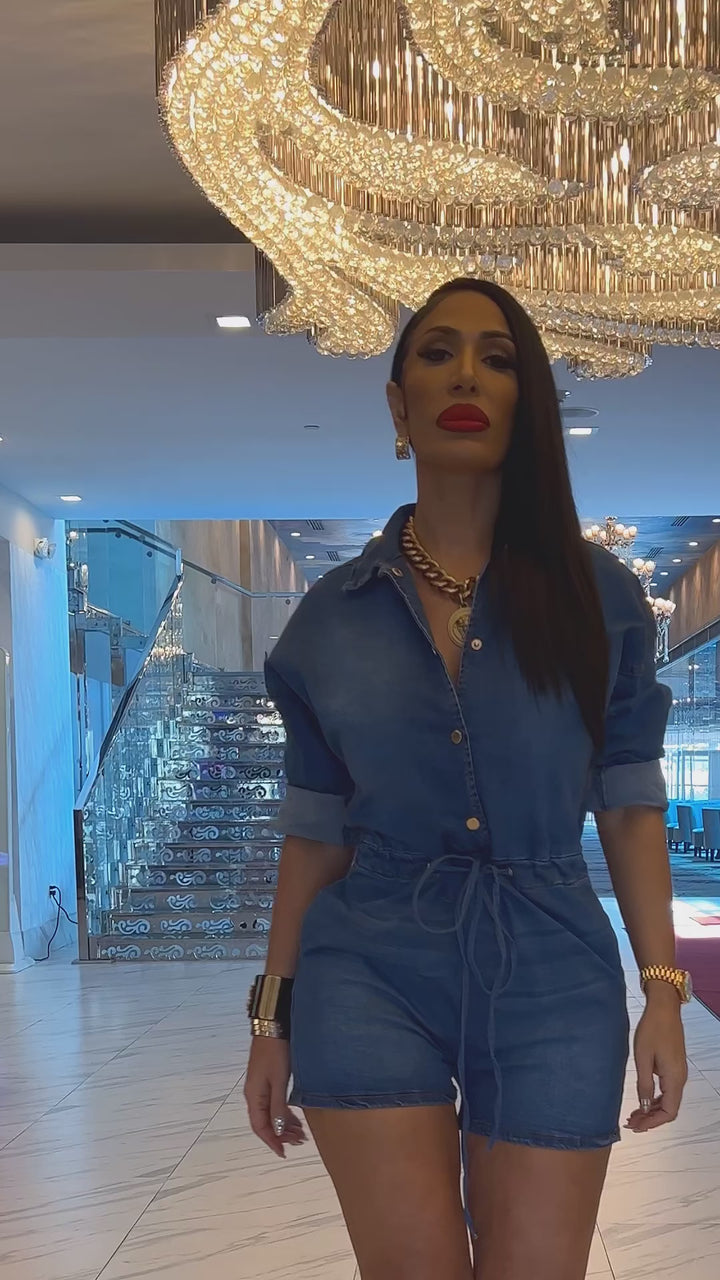 Giza (Denim Blue Romper)