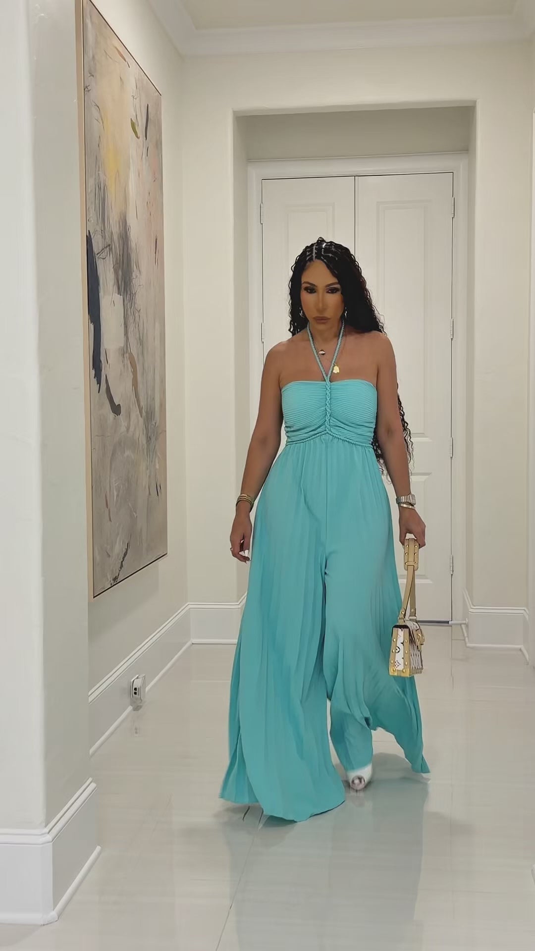 Omari (Aqua Blue Jumpsuit)