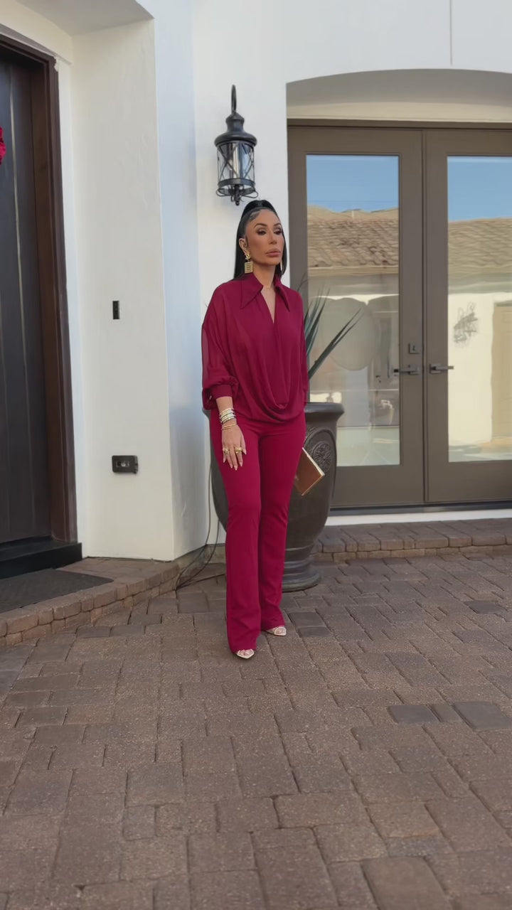 Marzelle (Burgundy Jumpsuit)