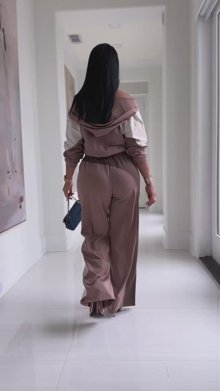 Mario (Brown/Cream Multi Pant Set)