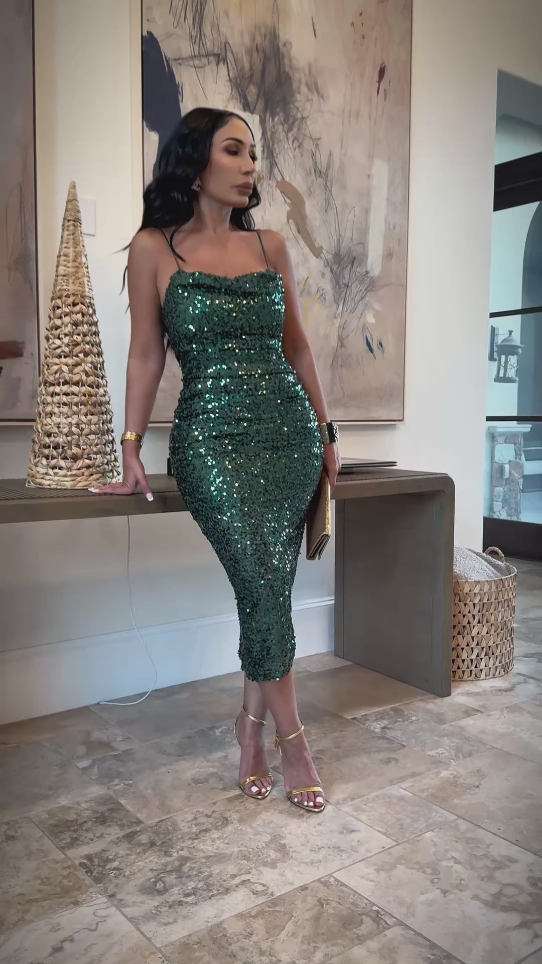 Aitana (Hunter Green Sequin Dress)