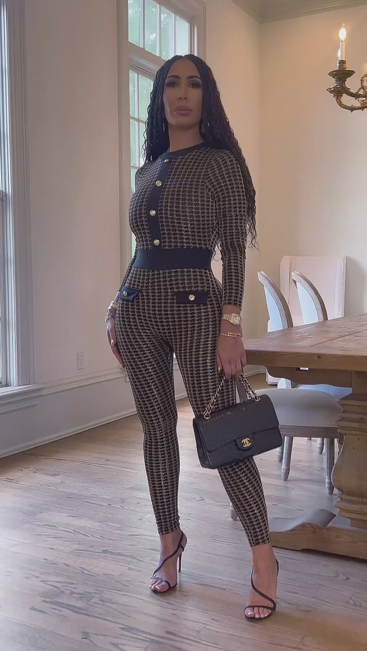 Natalia (Gold/Black Jumpsuit)