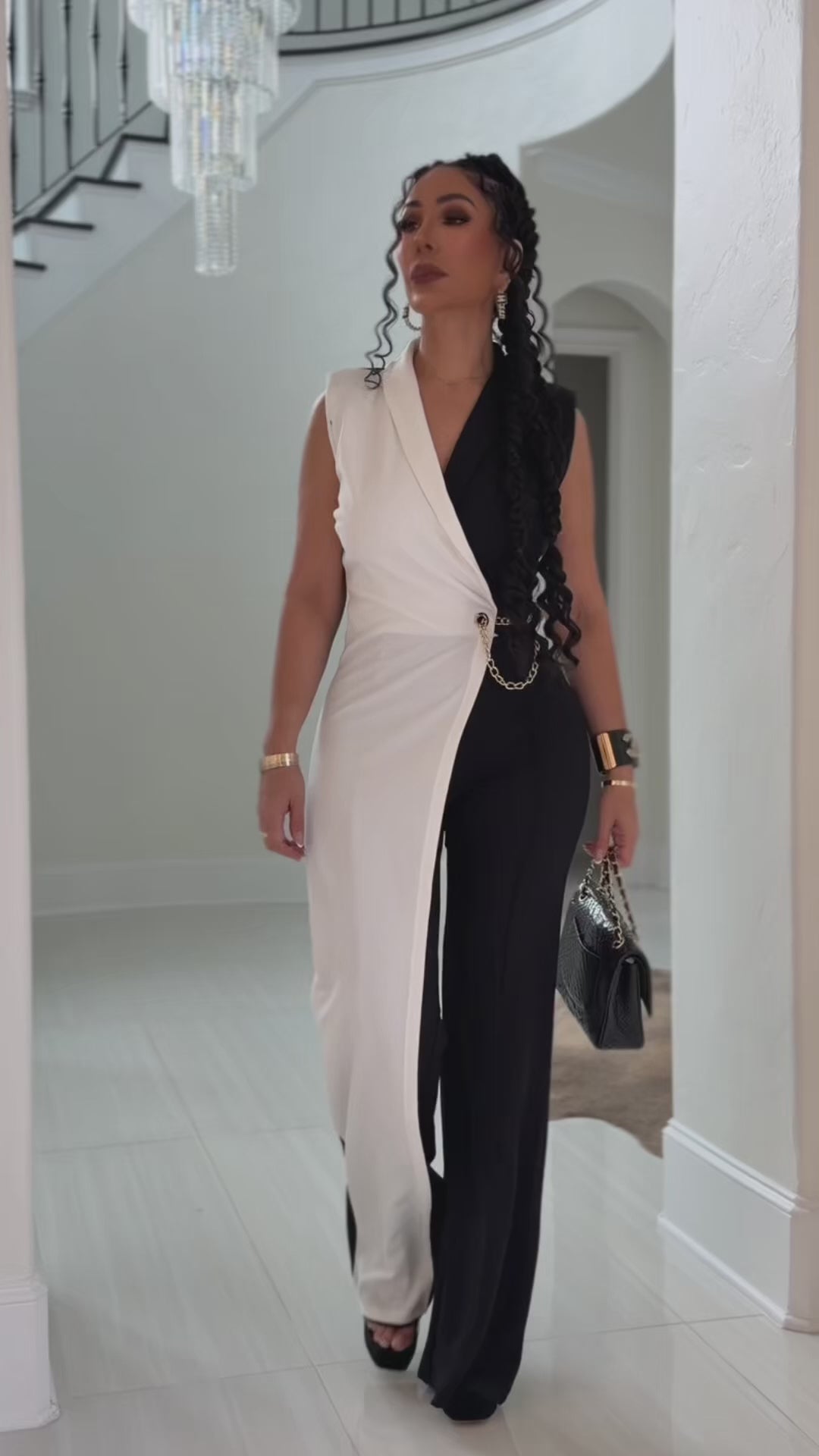 Barry (Black/Ivory Jumpsuit)