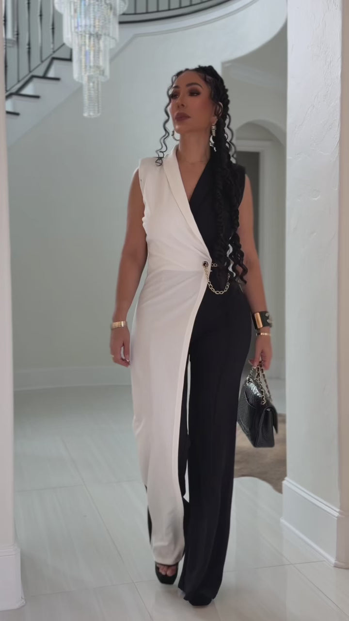 Barry (Black/Ivory Jumpsuit)