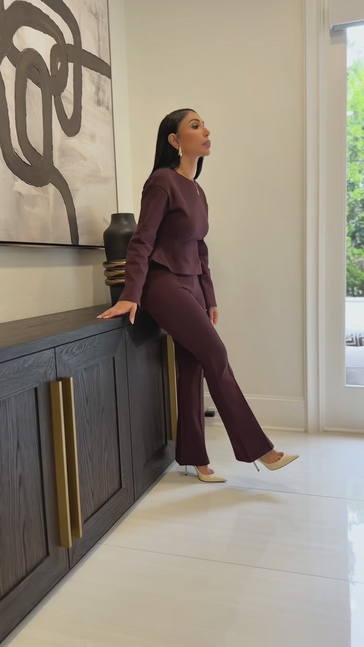 Boonie (Plum Pant Set)