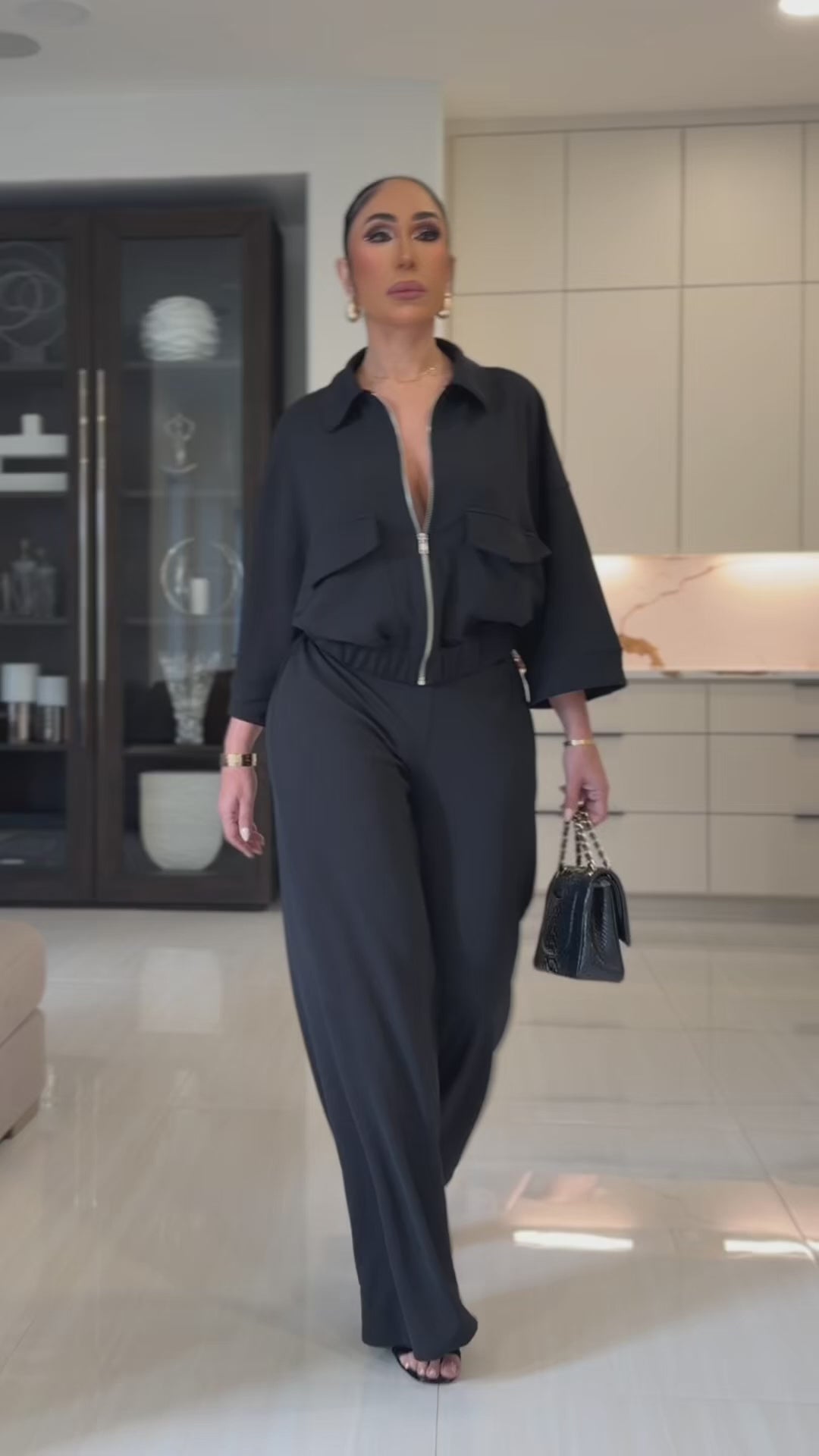 South (Black Pant Set)
