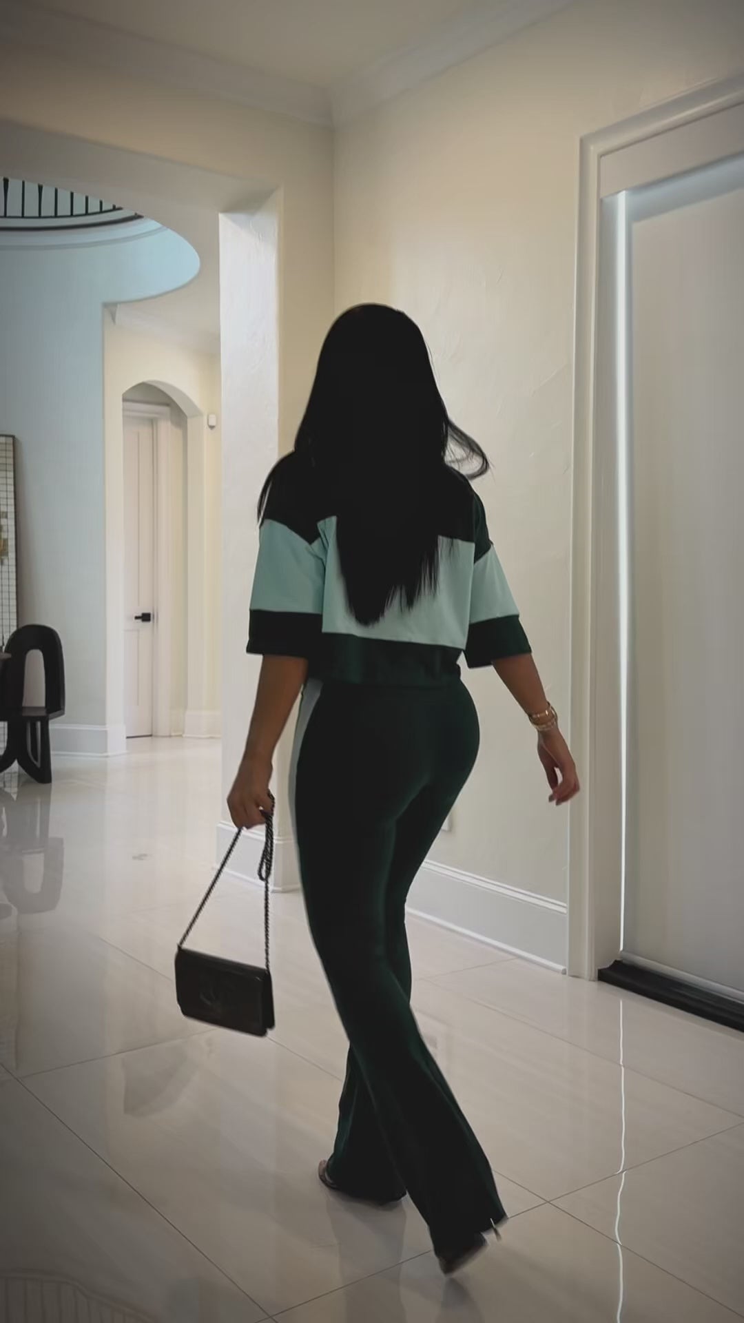 Julie (Green/Baby Blue Pant Set)