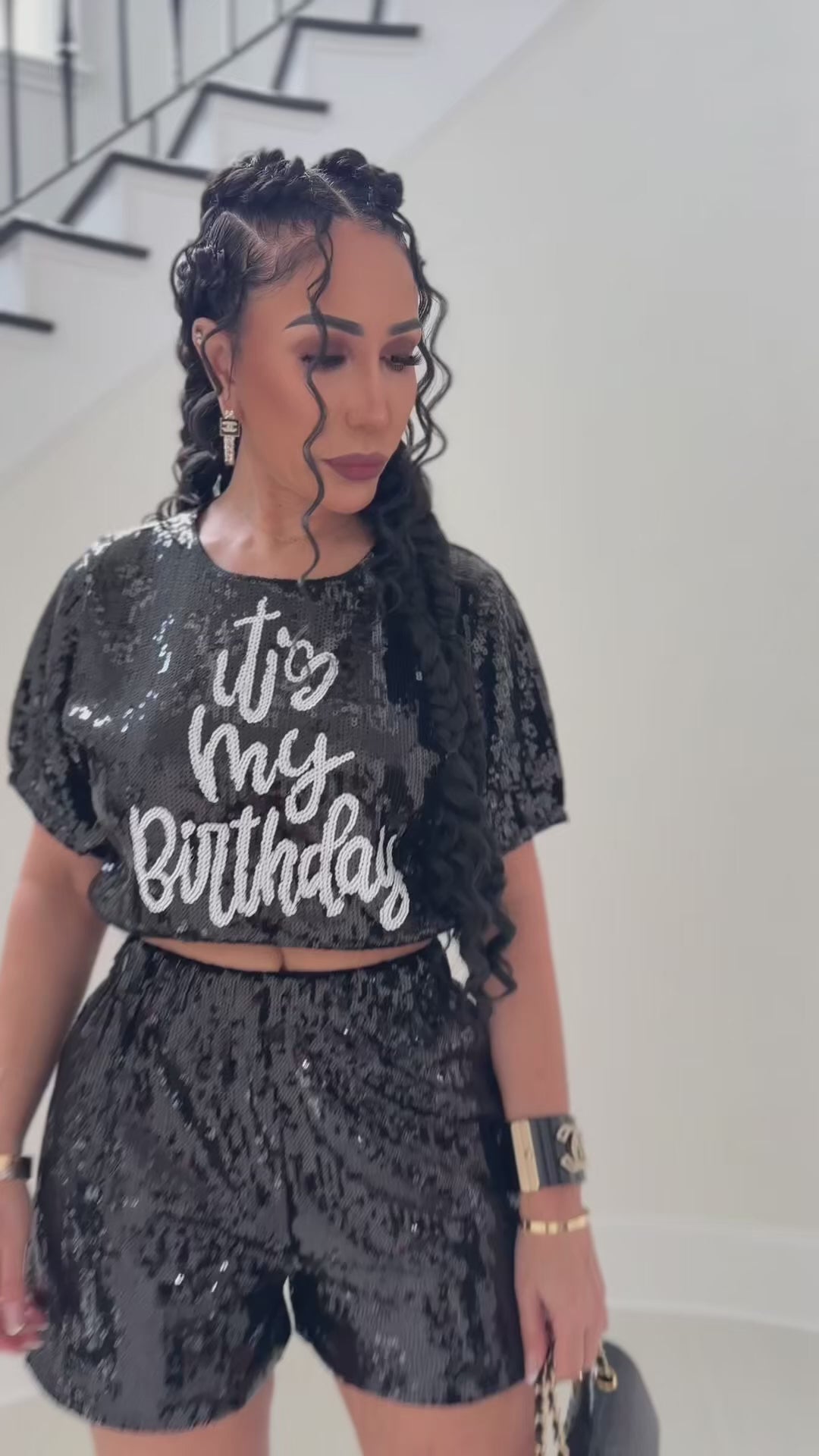 Cyra (Black Birthday Short Set)