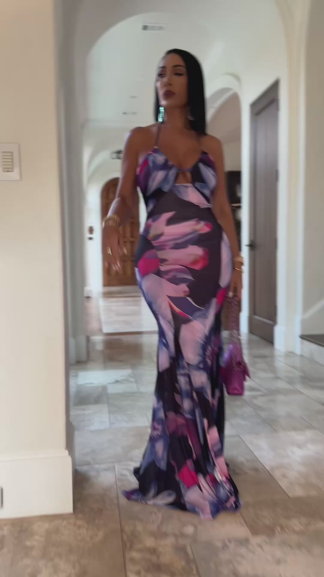 LaRue (Purple/Black Maxi Dress)