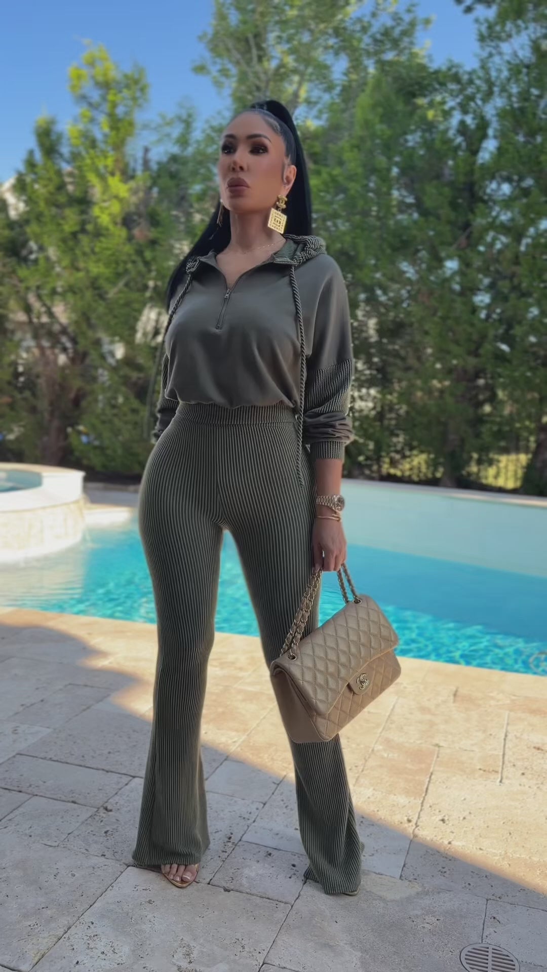 Cinco (Olive Green Pant Set)